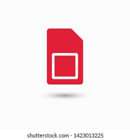 Sim card vector icon. Sim card icon symbol. Sim card - mobile slot icon. Mobile Cellular Phone Sim Card Chip Isolated on Background