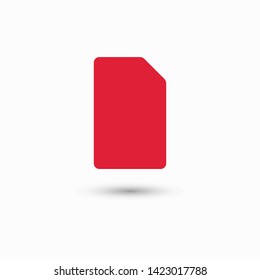 Sim card vector icon. Sim card icon symbol. Sim card - mobile slot icon. Mobile Cellular Phone Sim Card Chip Isolated on Background