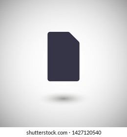 Sim card vector icon. Sim card icon symbol. Sim card - mobile slot icon. Mobile Cellular Phone Sim Card Chip Isolated on Background