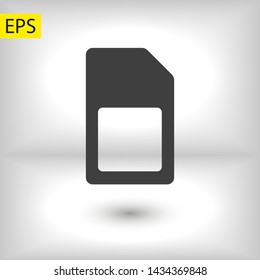 Sim card vector icon. Sim card icon symbol. Sim card - mobile slot icon. Mobile Cellular Phone Sim Card Chip Isolated on Background
