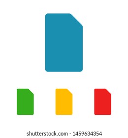 Sim card vector icon. Sim card icon symbol. Sim card - mobile slot icon. Mobile Cellular Phone Sim Card Chip Isolated on Background