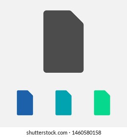 Sim card vector icon. Sim card icon symbol. Sim card - mobile slot icon. Mobile Cellular Phone Sim Card Chip Isolated on Background