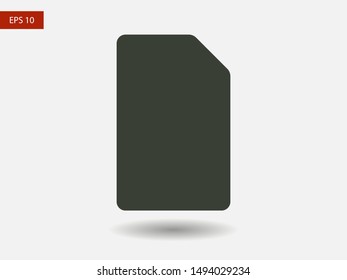 Sim card vector icon. Sim card icon symbol. Sim card - mobile slot icon. Mobile Cellular Phone Sim Card Chip Isolated on Background
