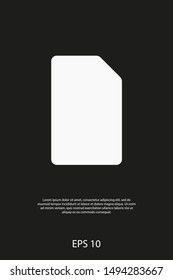 Sim card vector icon. Sim card icon symbol. Sim card - mobile slot icon. Mobile Cellular Phone Sim Card Chip Isolated on Background