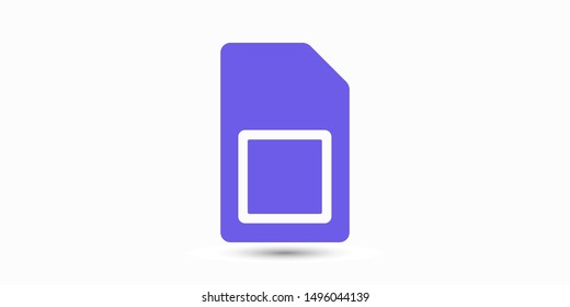 Sim card vector icon. Sim card icon symbol. Sim card - mobile slot icon. Mobile Cellular Phone Sim Card Chip Isolated on Background