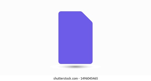 Sim card vector icon. Sim card icon symbol. Sim card - mobile slot icon. Mobile Cellular Phone Sim Card Chip Isolated on Background