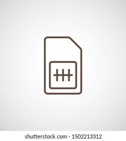 Sim card vector icon. Sim card icon symbol. Sim card - mobile slot icon. Mobile Cellular Phone Sim Card Chip Isolated on Background