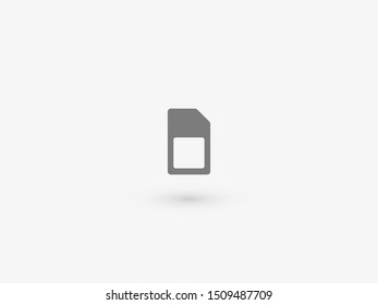 Sim card vector icon. Sim card icon symbol. Sim card - mobile slot icon. Mobile Cellular Phone Sim Card Chip Isolated on Background