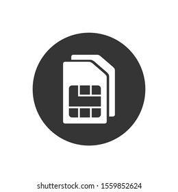 Sim card vector icon. Sim card icon symbol. Sim card mobile slot icon