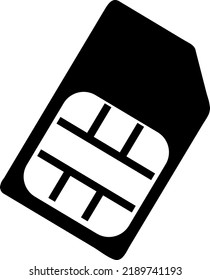 Icono del vector de tarjeta SIM. Símbolo de icono de tarjeta SIM. Tarjeta SIM - icono de ranura móvil..eps
