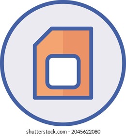 Sim Card Vector icon that can easily modify or edit

