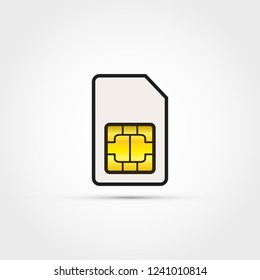 SIM card vector illustration