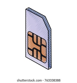 sim card  vector illustration