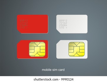 Sim card, vector illustration.