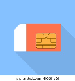 Sim card vector illustration of a flat design.