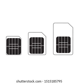 sim card vector illustration icon concept, isolated on white background