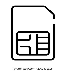 sim card vector line Icon-  Modern style high quality vector illustration.