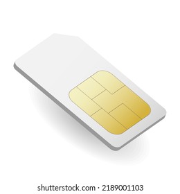 Sim Card Vector Mobile Simcard Isolated 3d Design Gsm.