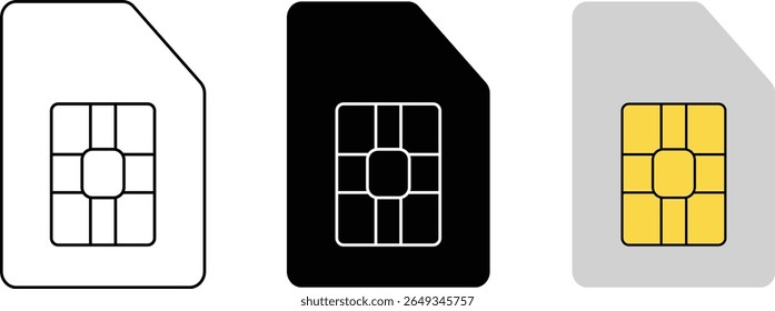 Sim cards icon. Mini micro nano cards. Communications symbol design. mobile telephone card sign

