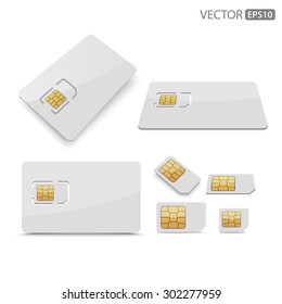 Sim card.vector
