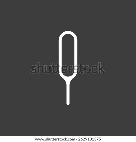 Sim ejector icon. Needle for opening SIM card slot of mobile phone. Vector illustration in Flat style.