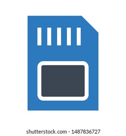 sim glyph colour vector icon
