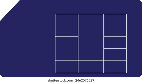Sim icon blue color eps format