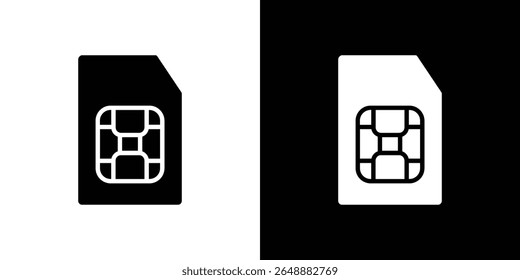 Sim icon of a flat style vector