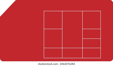 Icono de Sim color rojo formato eps