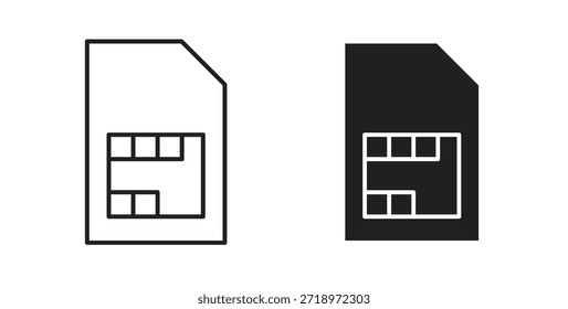 Sim-Symbol Symbol, Logo-Abbildung. Grafiksymbolsatz