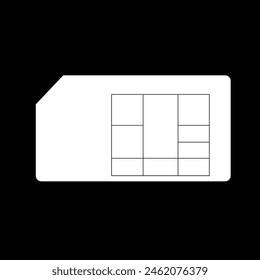 Sim-Symbol weiß Farbe eps-Format