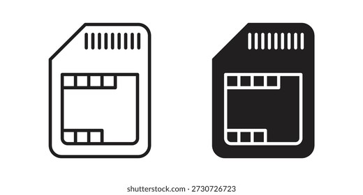 Iconos de Sim para el diseño. Trazo fácilmente editable. Diseño plano moderno.