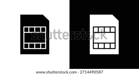 Sim icons vector silhouette design. Vector flat graphic design illustration.