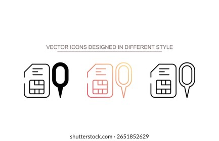 Ícone do Injetor Sim design com fundo branco ilustração de stock