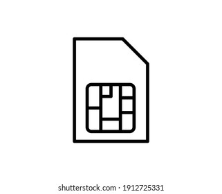 SIM line icon. Vector symbol in trendy flat style on white background. Web sing for design.