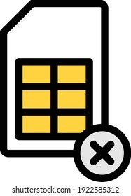 sim vector colour line icon