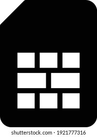 sim vector glyph flat icon