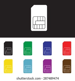 SIM vector icon - card for mobile phones symbol