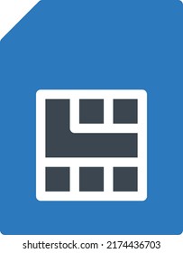 ilustración de sim Vector en un fondo transparente. Símbolos de calidad superior. Iconos vectoriales de glifos para diseño de conceptos y gráficos. 
