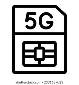 sim Vector illustration on a transparent background. Premium quality symbols. Stroke vector icon for concept and graphic design.