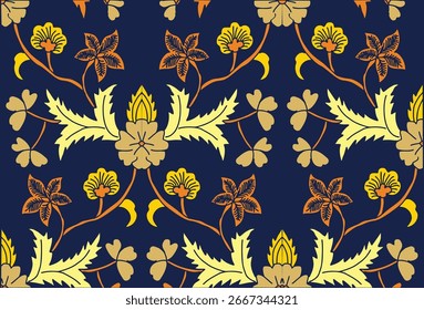 O motivo Simbar Bunga Batik, da Indonésia, com desenvolvimento exclusivo de cores, é adequado para vários fins