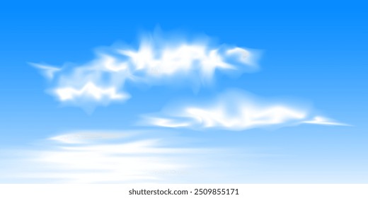 Simblue céu ilustração vetor com 
nuvens. Fundo do vetor do céu e das nuvens.