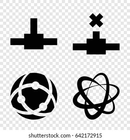 Simbol icons set. set of 4 simbol filled icons such as