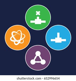 Simbol icons set. set of 4 simbol filled icons such as