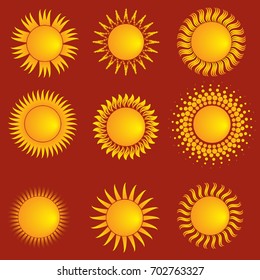 Simbol Sun Stock Vector (Royalty Free) 702763327 | Shutterstock