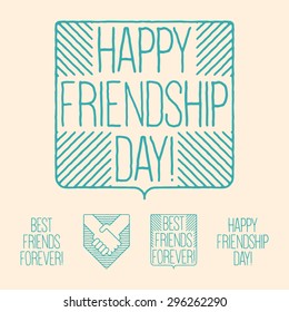 Simbols concept - Happy friendship day! 