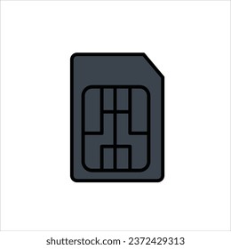 Icono de concepto Simcard Ilustración de stock
