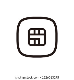 Simcard icon sign symbol