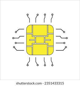DISEÑO DE SÍMBOLO DE ILUSTRACIÓN DEL VECTOR DE ICONOS SIMCARD