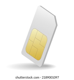 Simcard isolated 3d design gsm. realistic vektor